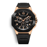 CORNAVIN CO 2012-2015R - Schweizer Chronograph mit Edelstahlgehäuse und schwarzem Kautschukband