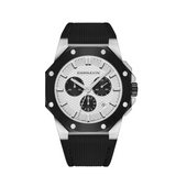 Cornavin CO.DS.06.R Black and silver watch with a white face on a white background