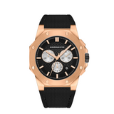 Cornavin CO.DS.09.R Rose gold watch with black strap on a white background