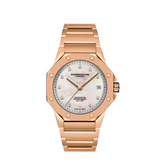 Cornavin Downtown Sky women's watch with rosegold case and white mother-of-pearl dial with 11 diamonds