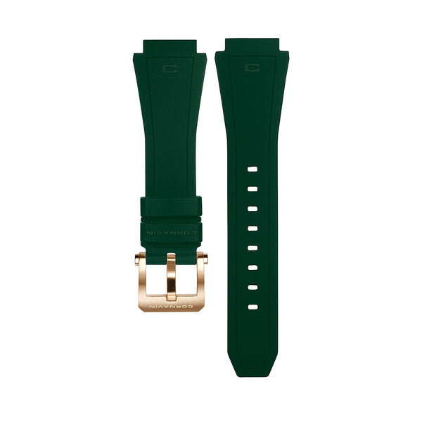 19mm - Green Silicone Strap with Ardillon buckle