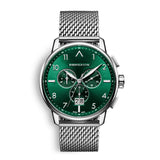 CORNAVIN CO.BD.05.B - Schweizer Uhr mit Grossdatum und grünem Zifferblatt