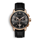 CORNAVIN CO.BD.06.L - Schweizer Uhr mit Grossdatum und schwarzem Zifferblatt