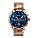 CORNAVIN CO.BD.09.B - Schweizer Uhr mit Grossdatum und blauem Zifferbaltt 