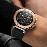 CORNAVIN CO 2012-2018R - Swiss Made Two-tone Watch Chronograph with rosegold bezel and Stainless Steel Case