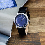 Cornavin Swiss Made Uhr Bellevue mit blauem Zifferblatt
