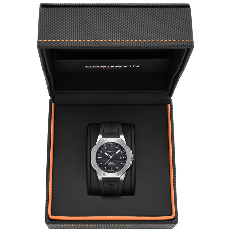 CORNAVIN CO 2021-2050 DIAMOND EDITION - Swiss Made Watch with black MOP dial and diamonds