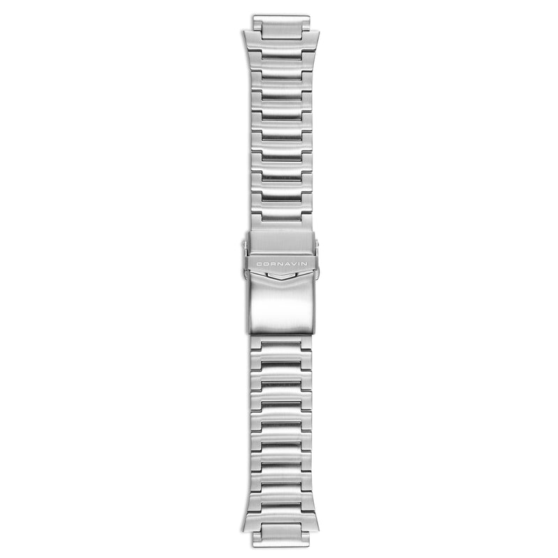 20mm - Bracelet en acier inoxydable argenté