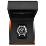 CORNAVIN CO 2012-2001R - Swiss Made Chronograph with a Stainless Steel case and Black Rubber Strap
