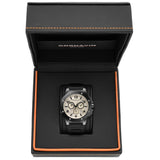 CORNAVIN CO 2012-2007R - Swiss Made Watch Chronograph with black pvd case and rubber strap