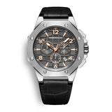 CORNAVIN CO 2012-2004R - Swiss Made Watch Chronograph with Leather Strap and steel case