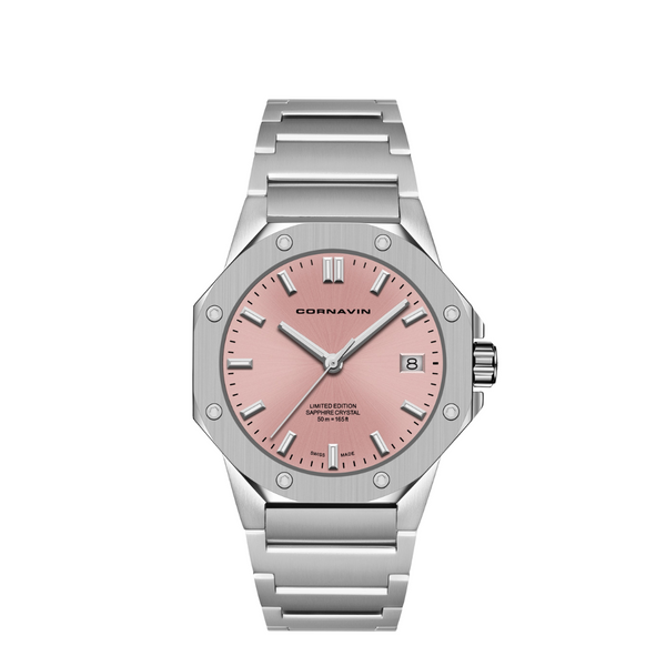 Cornavin Downtown Sky women's watch with pink dial