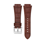 Brown Calf Leather Strap for Cornavin Downtown and Downtown Sport watch with stainless steel ardillon buckle