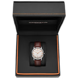 Cornavin Swiss Made Bellvue Watch with a brown leather strap