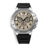CORNAVIN CO 2012-2002R - Swiss Made Watch Chronograph with a Stainless Steel case and rubber strap