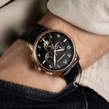 CORNAVIN CO.BD.06.L - Swiss Made Watch Big Date with a black dial