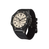 CORNAVIN CO 2012-2007R - Swiss Made Watch Chronograph with black pvd case and rubber strap